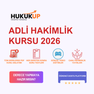 2026 Adli Hakim-Savcı Yardımcılığı Sınavı Kursu