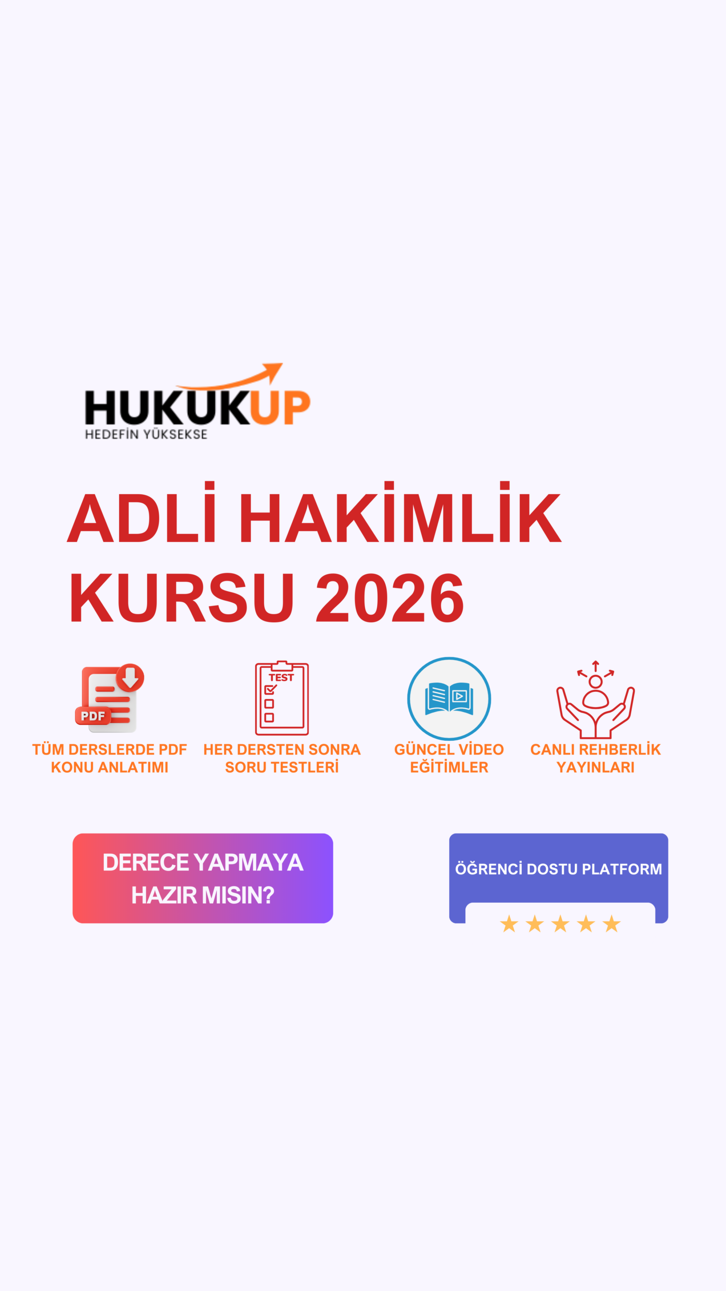 2026 Adli Hakim-Savcı Yardımcılığı Sınavı Kursu
