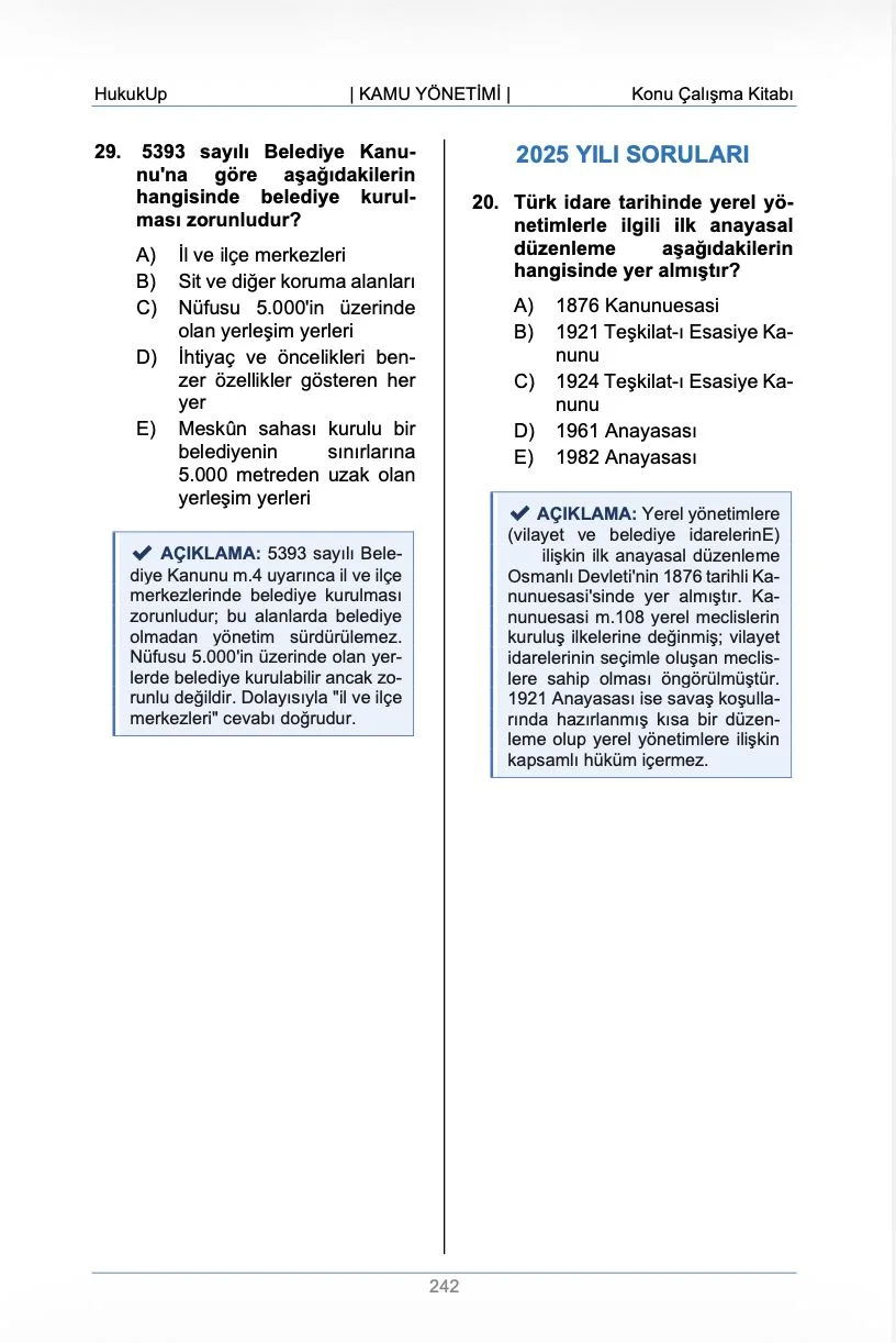 HukukUp Kamu Yönetimi - Konu Anlatımı & Soru Bankası - Görsel 8